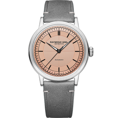 Millesime Central Seconds, 39mm, Salmon dial