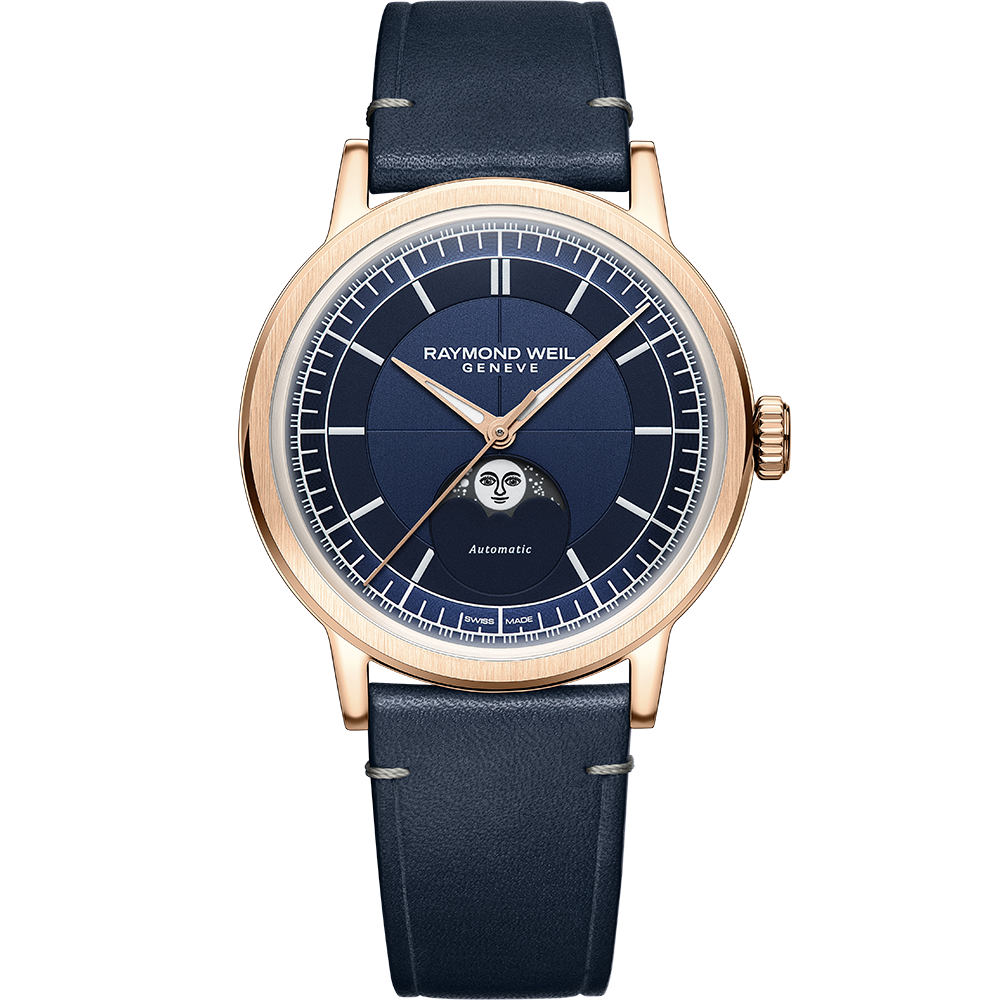 Millesime Moon Phase, 39mm, Blue dial
