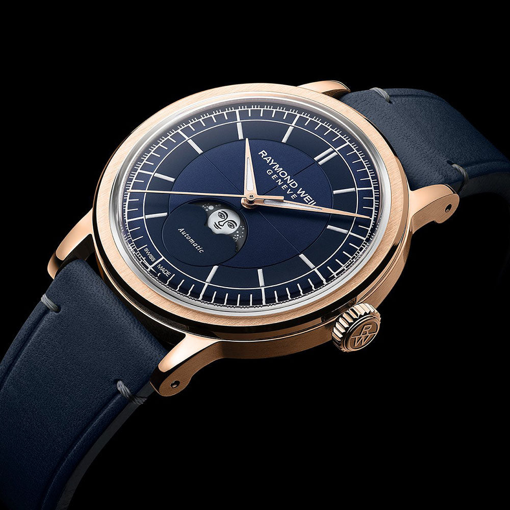 Millesime Moon Phase, 39mm, Blue dial