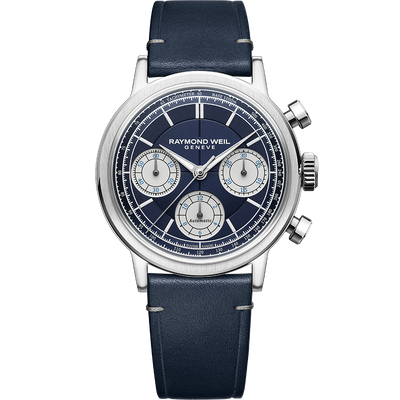Millesime Chronograph, 39mm, Blue dial