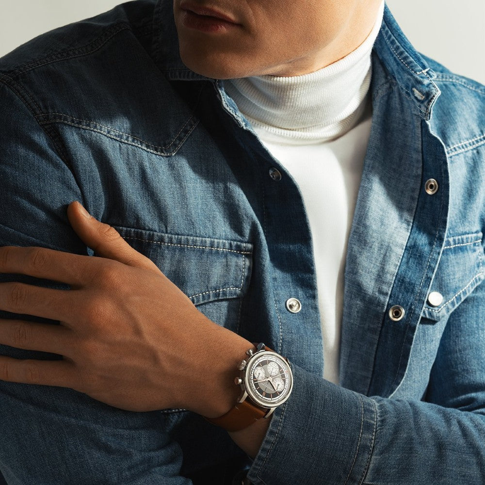 Millesime Chronograph, 39mm, Anthracite dial
