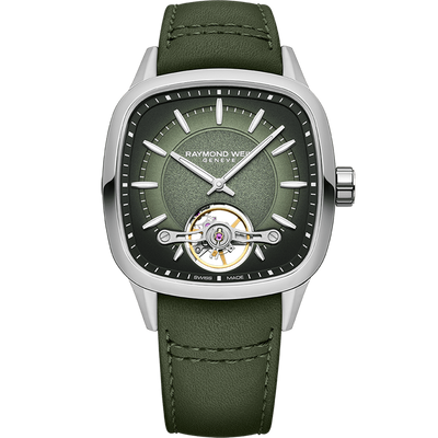 Freelancer, 40x40mm, Green dial