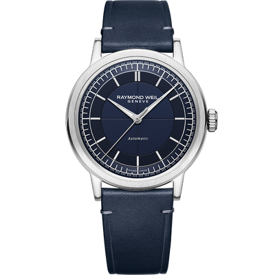 Millesime Central Seconds, 39mm, Blue dial