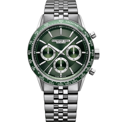 Freelancer Chronograph, 43m, Green dial